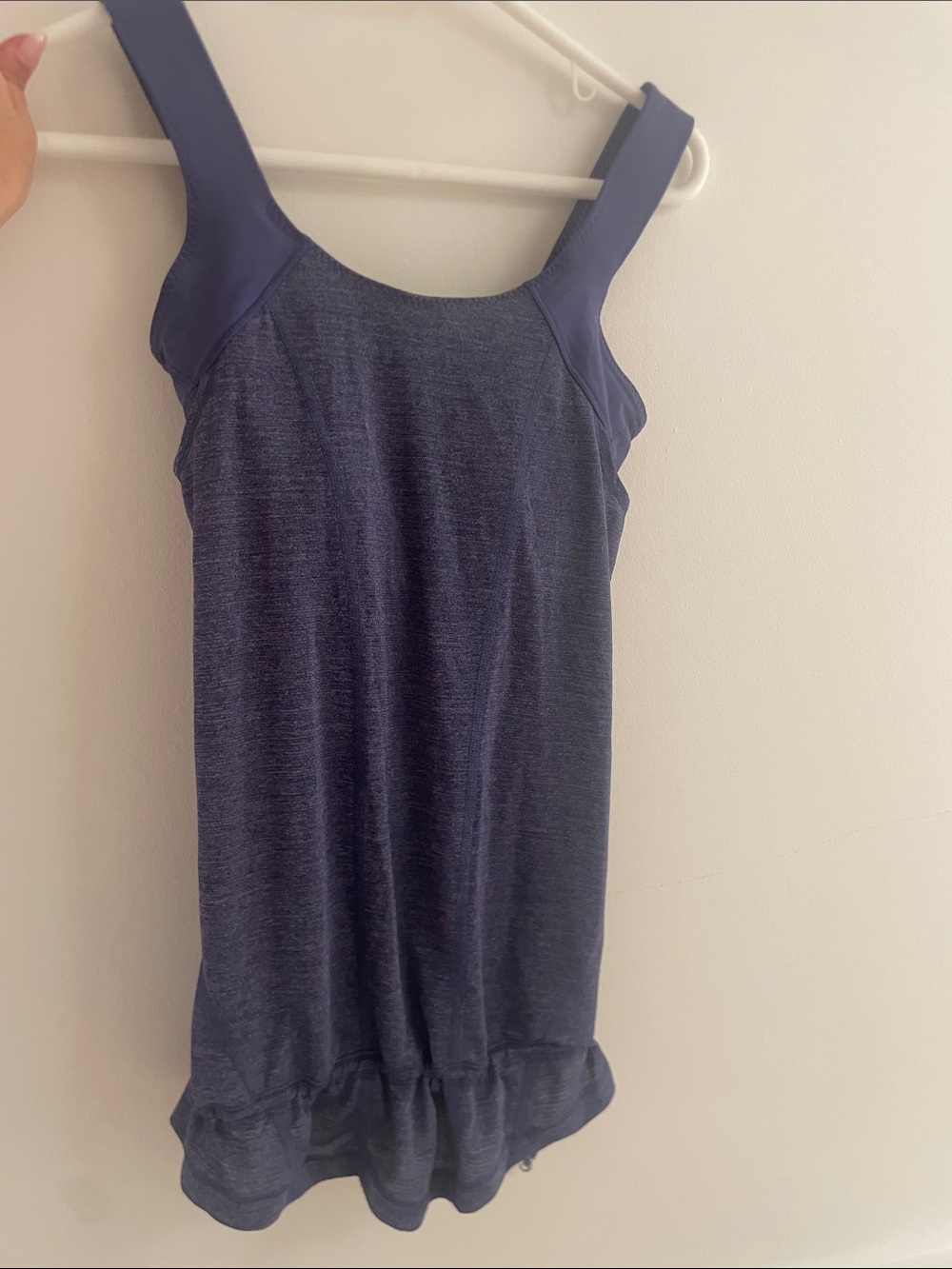 lululemon athletica Purple/Blue cinch Hem yoga Tank